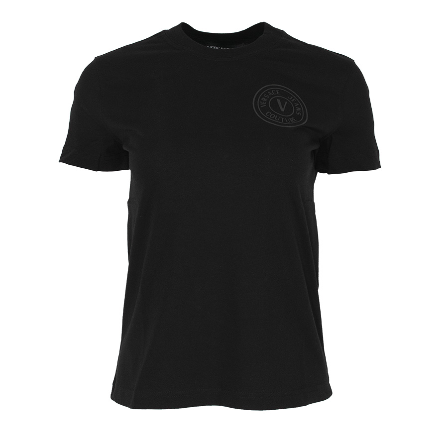 73HAHT10-CJ00T_899-00 Μαύρο T-Shirt Με Έμβλημα Versace Jeans Couture