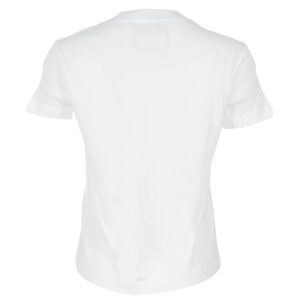 73HAHT11-CJ00O_S03-01 Άσπρο T-Shirt Με Ασημένια Στάμπα Versace Jeans Couture