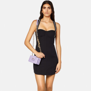 73HAO917-N0103_899-mdl Κοντό Μαύρο Φόρεμα Cady Versace Jeans Couture