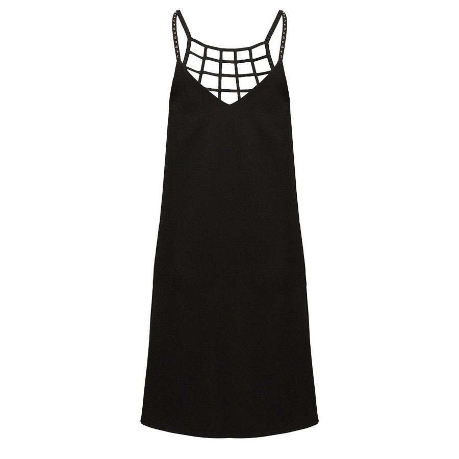 1G17XPA034_Z99-01 Alice Μαύρο Φόρεμα Με Τρουκς Pinko