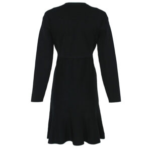 225W1351_999-01 Μαύρο Πλεκτό Φόρεμα Με Κουμπιά Karl Lagerfeld