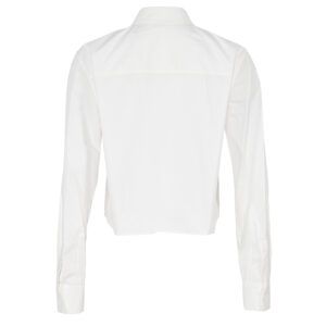 226W1605_100-01 Άσπρο Crop Πουκάμισο Με Logo Karl Lagerfeld