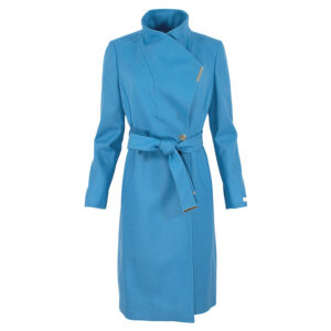 249306_BLU-00 Rose Μακρύ Γαλάζιο Παλτό ted baker