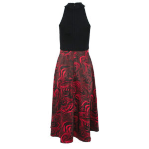 263702_BLK-01 Rosieo Μαύρο-Κόκκινο Φόρεμα ted baker