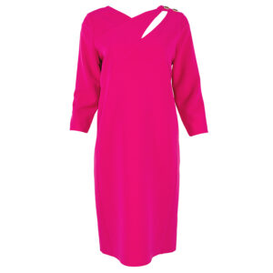 618022_PNK-00 Ροζ Φόρεμα Με Άνοιγμα Και Απλίκες pirouette