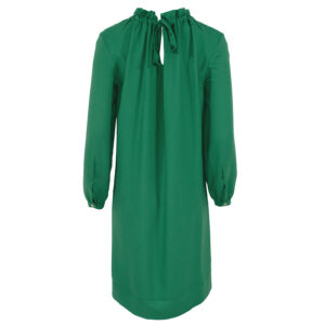 601522_GRN-01 Πράσινο Φόρεμα Σάκος Με Λαιμό Σούρα pirouette