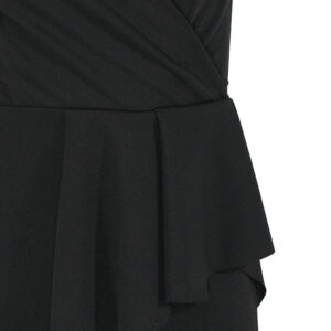 CFC0110052003_BLK-02 Κοντό Μαύρο Εφαρμοστό Φόρεμα rinascimento
