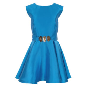 FS23375_BLU-00 Μπλε Φόρεμα Με Ζώνη manolo