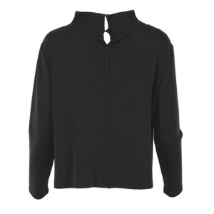 X22-245_BLK-01 Μαύρη Μπλούζα Με Φαρδύ Λαιμό didone