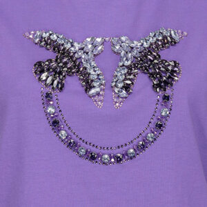 100535A0MA_YB1-02 Quentin Μωβ T-Shirt Με Love Birds pinko