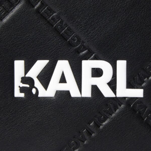 230W3030_999-02 K/Skuare Μαύρη Καπιτονέ Τσάντα Με Logo karl lagerfeld