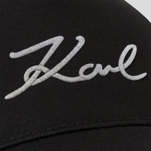 230W3410_999-02 K/Signature Glitter Μαύρο Καπέλο karl lagerfeld