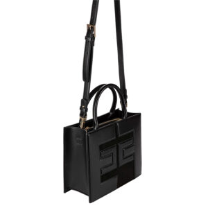 BS12A31E2_110-02 Μικρή Μαύρη Τσάντα Shopper Με Logo elisabetta franchi