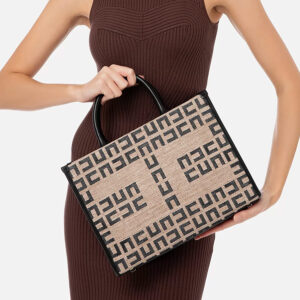 BS26A31E2_468-mdl Μπεζ Raffia Μικρή Τσάντα Shopper elisabetta franchi