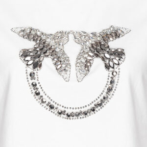 100535A0MA_Z15-02 Quentin Άσπρο T-Shirt Με Love Birds pinko
