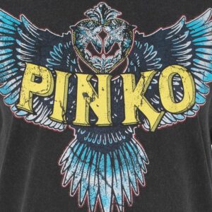 100738A0OP_I77-02 Difensore Γκρι T-Shirt Με Στάμπα pinko