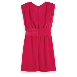 172094_5833-01 Κόκκινο Φόρεμα Με Ζώνη Κόμπο maison scotch and soda