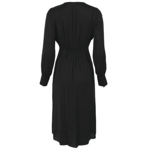 230W1300_999-01 Μαύρο Φόρεμα Ζακάρ Με Logo karl lagerfeld
