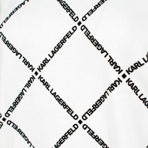 230W1801_Q33-02 Άσπρη Φούτερ Με Logo karl lagerfeld