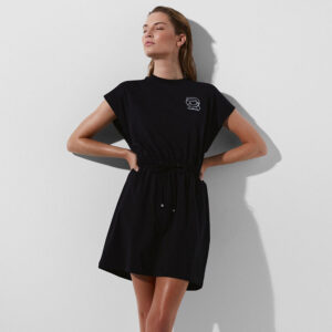 230W2231_999-mdl K/Beachwear Ikonic 2.0 Μαύρο Φόρεμα karl lagerfeld