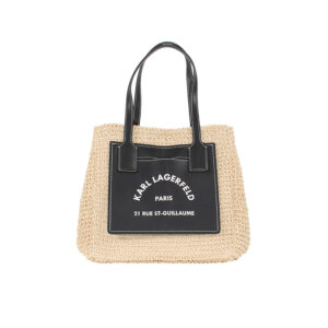 230W3057_106-03 RSG Raffia Tote Ψάθινη Τσάντα karl lagerfeld