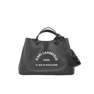 230W3193_999-02 RSG Satchel Μαύρη Δερμάτινη Τσάντα karl lagerfeld