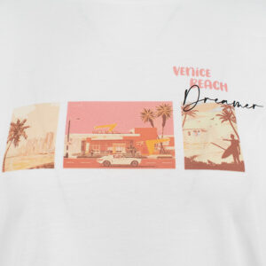 797105312001-02 Roxanna Άσπρο T-Shirt Με Στάμπα iblues