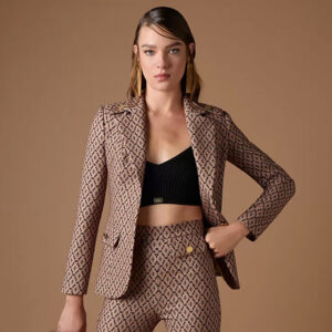 GI04431E2_468-mdl Καφέ Σακάκι Με Logo elisabetta franchi