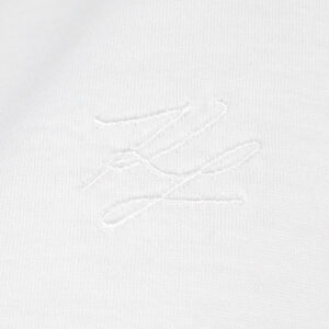 231W1704_100-02 Άσπρο Χαλαρό T-Shirt Με V karl lagerfeld