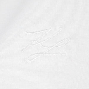 231W1704_100-02 Άσπρο Χαλαρό T-Shirt Με V karl lagerfeld