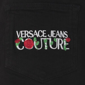 74HAD516-CDW00_909-03 Μαύρο Τζιν Σορτσάκι Με Logo versace jeans couture