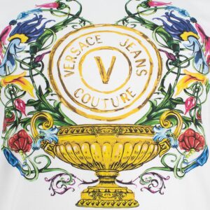 74HAHF01-CJ07F_G03-02 Άσπρο T-Shirt Με Στάμπα versace jeans couture