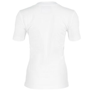 74HAHT08-CJ03T_G03-01 Άσπρο T-Shirt Με Χρυσό Έμβλημα versace jeans couture