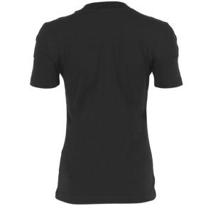 74HAHT08-CJ03T_G89-01 Μαύρο T-Shirt Με Χρυσό Έμβλημα versace jeans couture