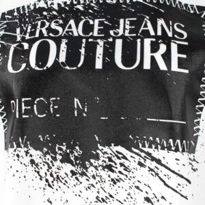74HAHY02-CJ00Y_003-02 Άσπρο T-Shirt Με Splash Logo versace jeans couture