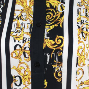 74HAL2C1-NS237_G89-02 Ασπρόμαυρο Πουκάμισο Με Baroque Σχέδιο versace jeans couture