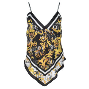 74HAM2A5-NS238_G89-00 Μαύρο Τοπ Με Baroque Σχέδιο versace jeans couture