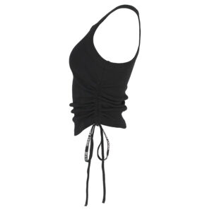 74HAM605-J0004_899-02 Μαύρο Τοπ Με Σούρες versace jeans couture