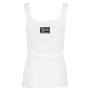 74HAM619-J0004_003-01 Άσπρο Top Με Baroque Αγκράφες versace jeans couture