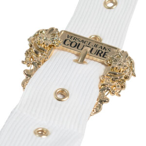74HAM619-J0004_003-02 Άσπρο Top Με Baroque Αγκράφες versace jeans couture
