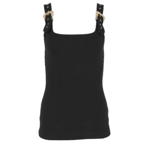 74HAM619-J0004_899-00 Μαύρο Top Με Baroque Αγκράφες versace jeans couture