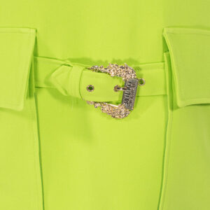 74HAO906-N0103_110-02 Λάιμ Φόρεμα Cady Με Τσέπες versace jeans couture