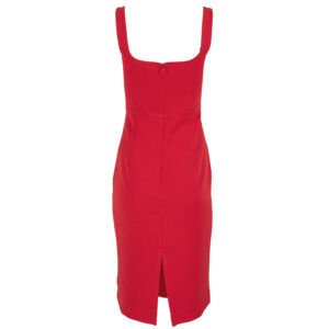 74HAO935-N0103_521-01 Κόκκινο Midi Φόρεμα Cady versace jeans couture