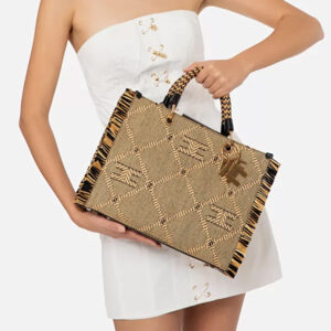 BS43A32E2_BD9-mdl Ψάθινη Τσάντα Tote Με Κρόσσια elisabetta franchi