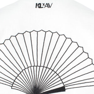 231W1763_100-02 KLxAV Άσπρο T-Shirt Με Βεντάλια KARL LAGERFELD