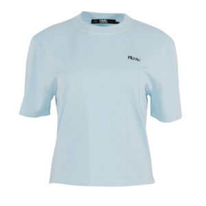 231W1763_356-00 KLxAV Γαλάζιο T-Shirt Με Βεντάλια KARL LAGERFELD