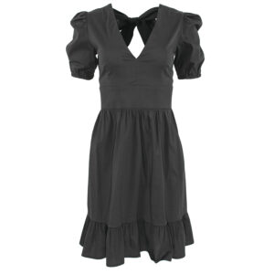 23S003_BLK-00 Chantal Μαύρο Εξώπλατο Φόρεμα wildwood
