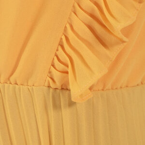 722111322002-02 Bill Μακρύ Κίτρινο Πλισέ Φόρεμα iblues