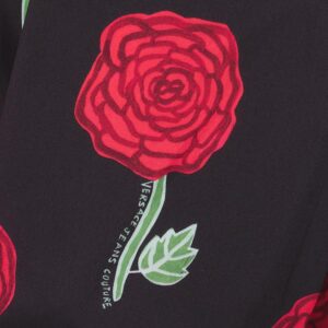74HAL215-NS205_899-02 Μαύρο Φλοράλ Crop Πουκάμισο VERSACE JEANS COUTURE