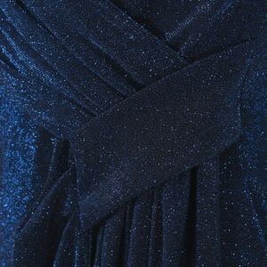 076.50.01.129_BLU-02 Μπλε Αμπιγιέ Φόρεμα Με Σκίσιμο forel